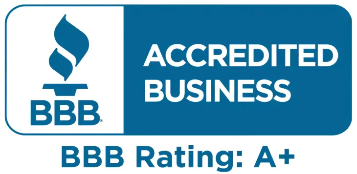 BBB Accredited Business logo with A+ rating